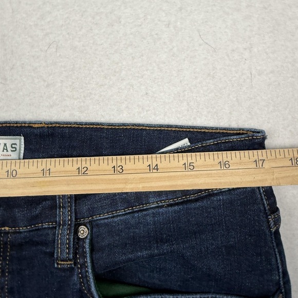 Tecovas Jeans Mens 33x30 Dark Wash Blue Slim Straight Stretch Denim 5 Pocket - Picture 5 of 9